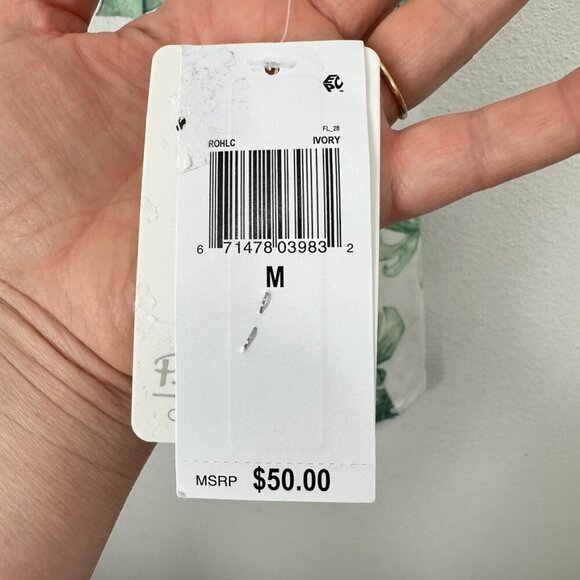 PJ Salvage Pointelle Soft Cozy Palm Spaghetti Strap Pajama Top NWT Loungewear - Picture 6 of 8